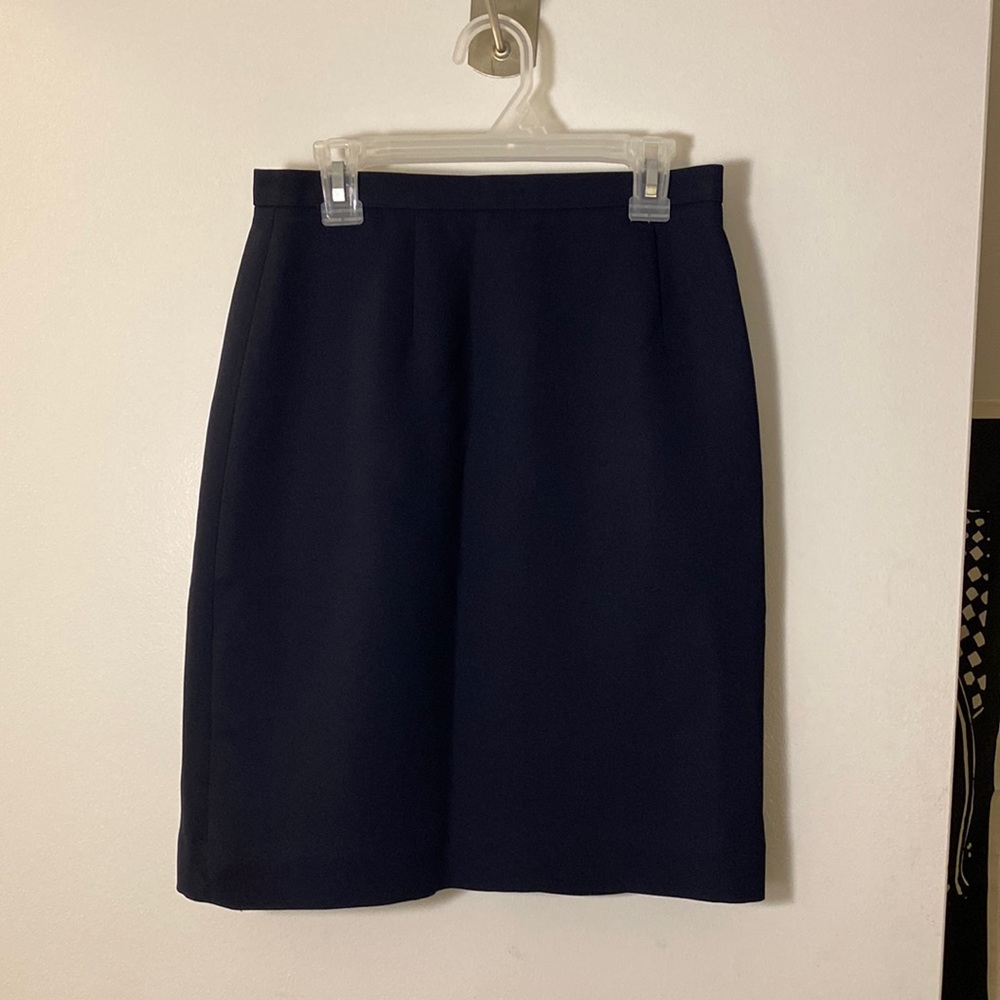Navy blue pencil skirt